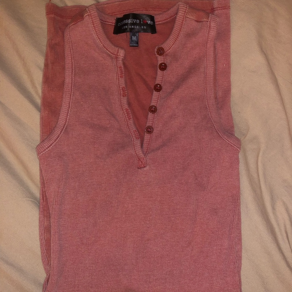 Obsessive Love Sleeveless distressed pink bodycon dress